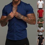 Short Sleeve Lapel Shirt